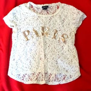 white Lace Paris shirt small